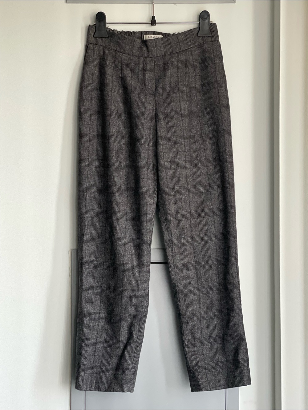 ARITZIA BABATON Cohen Gray Plaid Wool Blend Pants